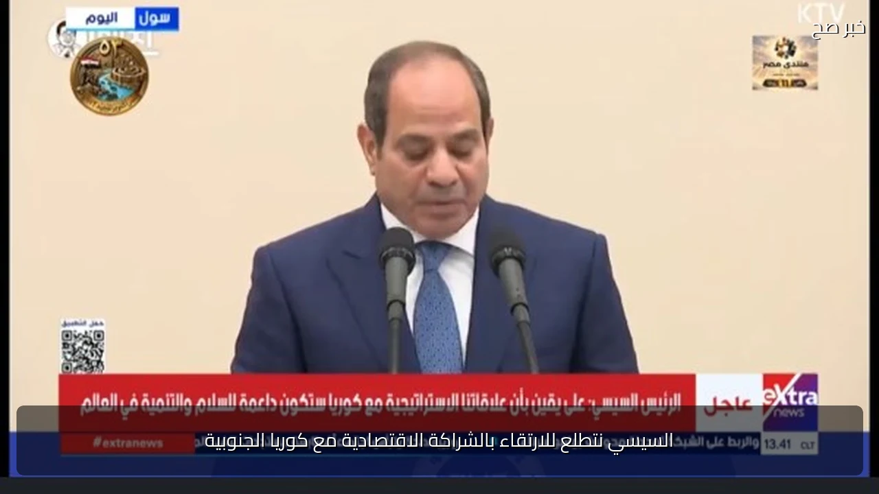 السيسي نتطلع للارتقاء بالشراكة الاقتصادية مع كوريا الجنوبية