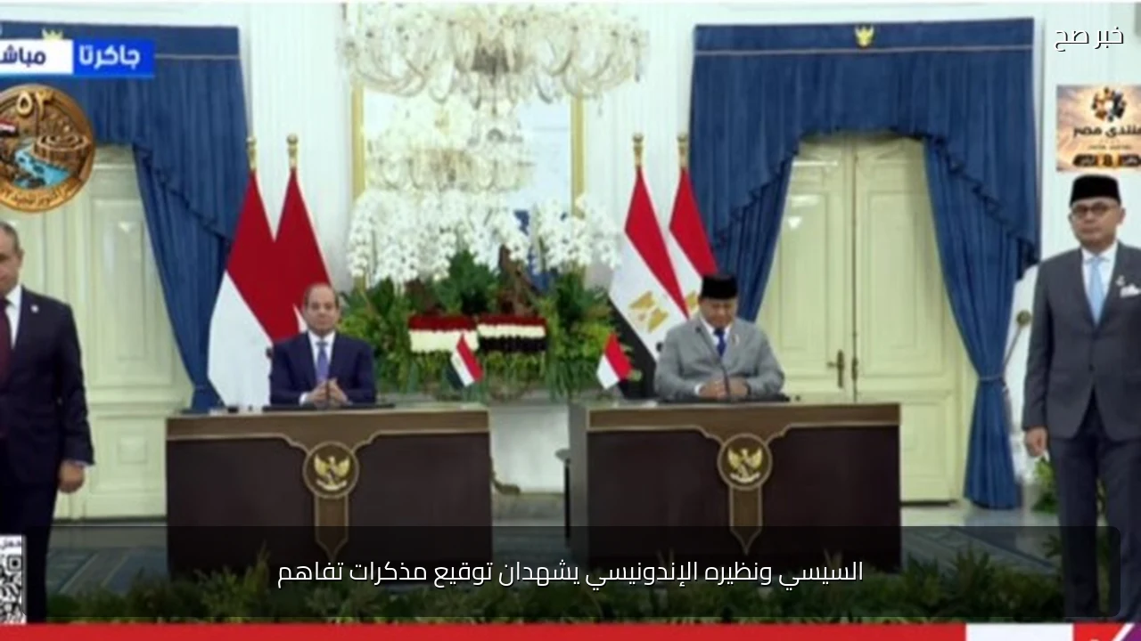السيسي ونظيره الإندونيسي يشهدان توقيع مذكرات تفاهم