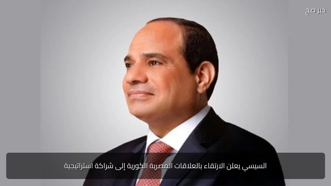 السيسي يعلن الارتقاء بالعلاقات المصرية الكورية إلى شراكة استراتيجية