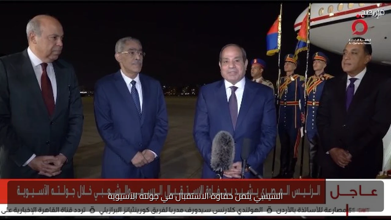 السيسي يثمن حفاوة الاستقبال في جولته الآسيوية