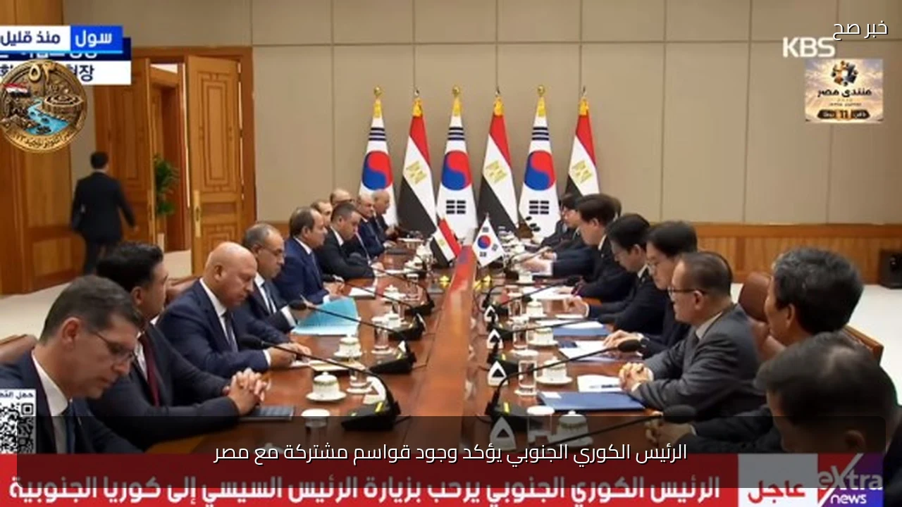 الرئيس الكوري الجنوبي يؤكد وجود قواسم مشتركة مع مصر