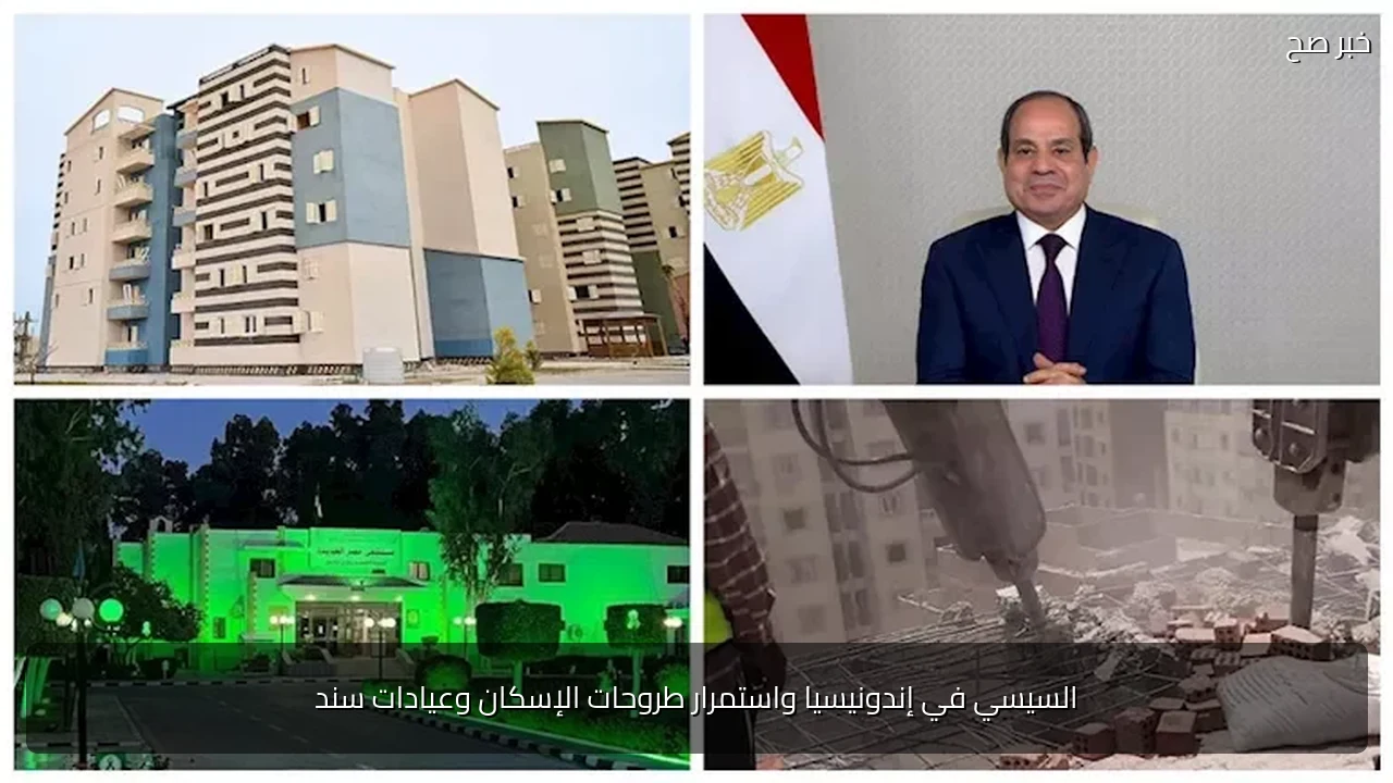 السيسي في إندونيسيا واستمرار طروحات الإسكان وعيادات سند