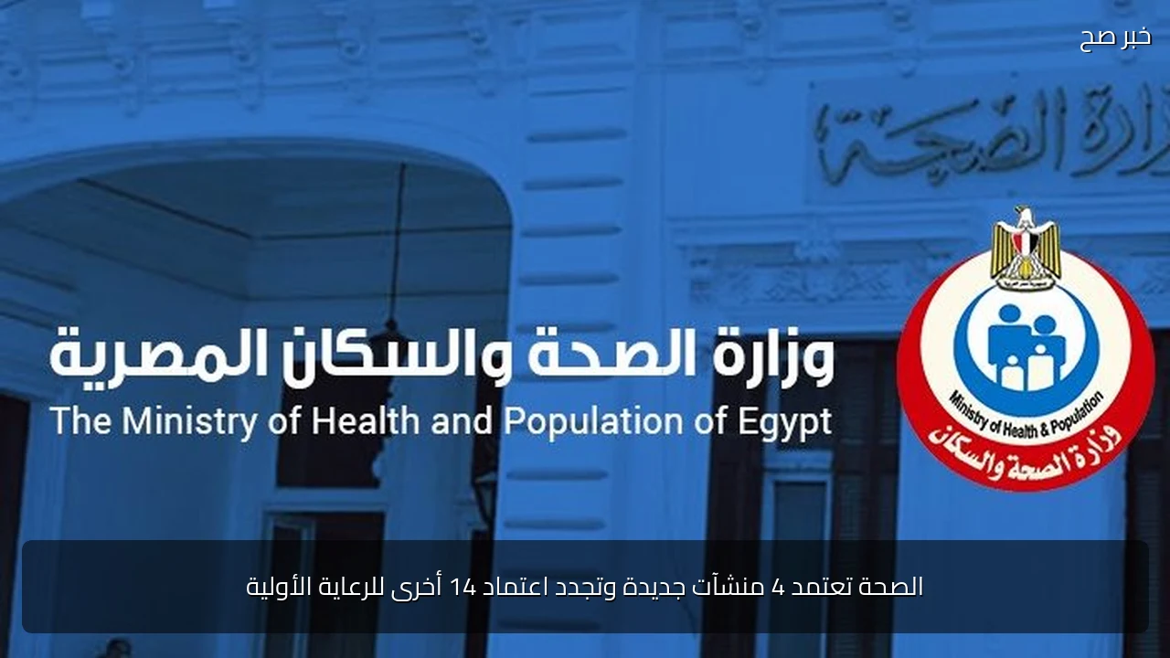 الصحة تعتمد 4 منشآت جديدة وتجدد اعتماد 14 أخرى للرعاية الأولية