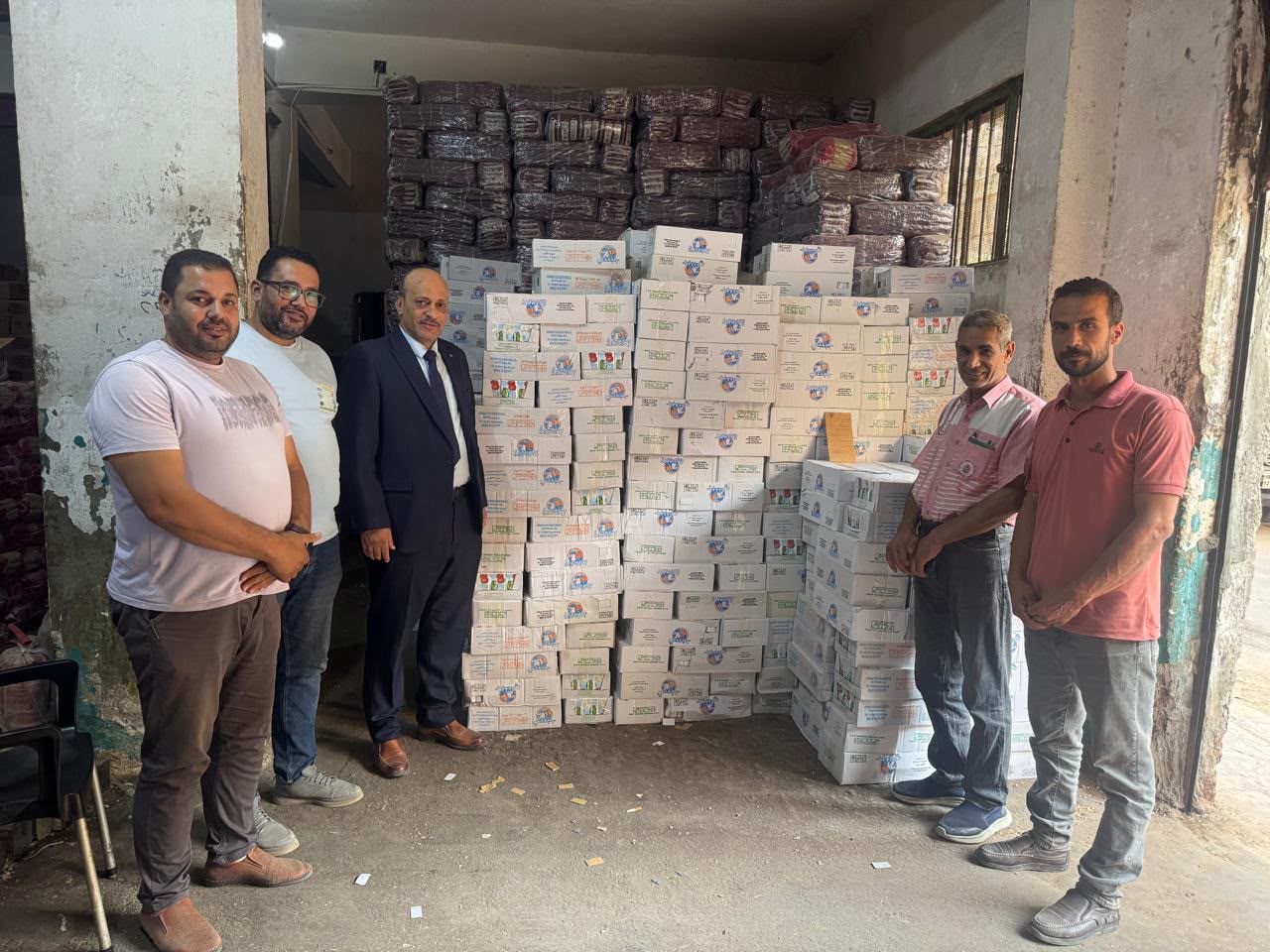 الغربية تضبط 8100 عبوة جبنة تموينية و7 أطنان ملح