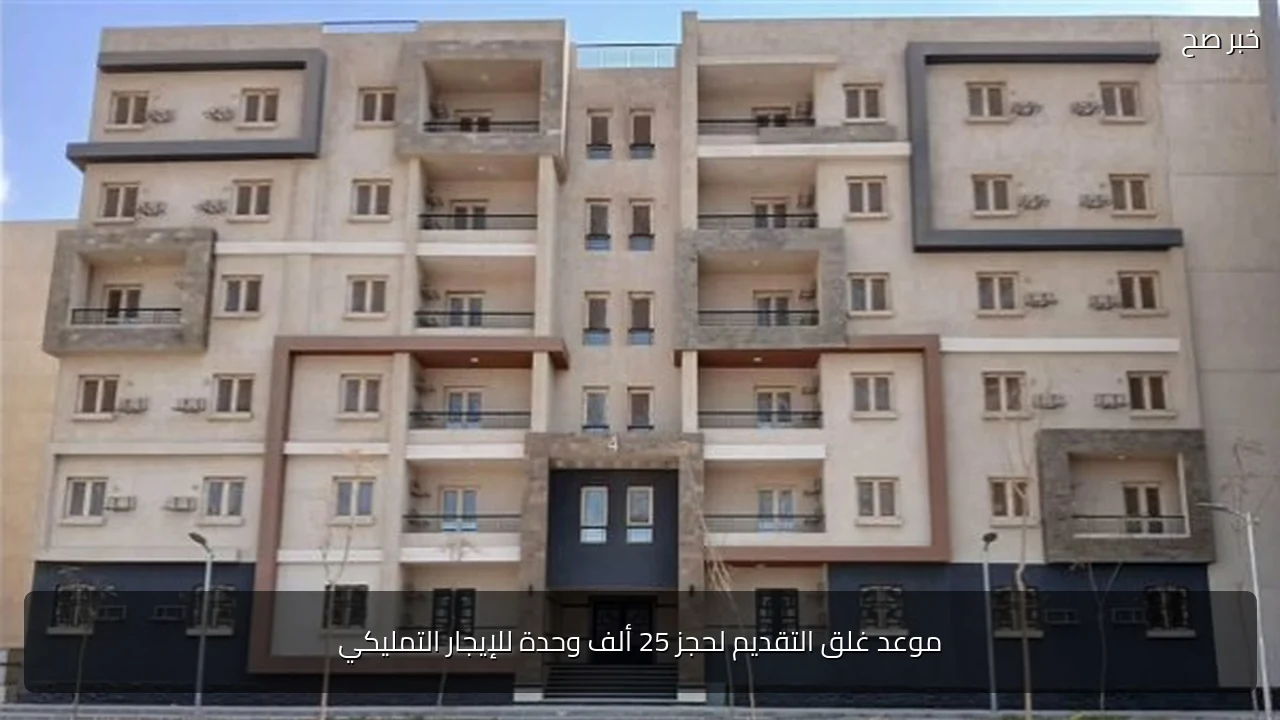 موعد غلق التقديم لحجز 25 ألف وحدة للإيجار التمليكي