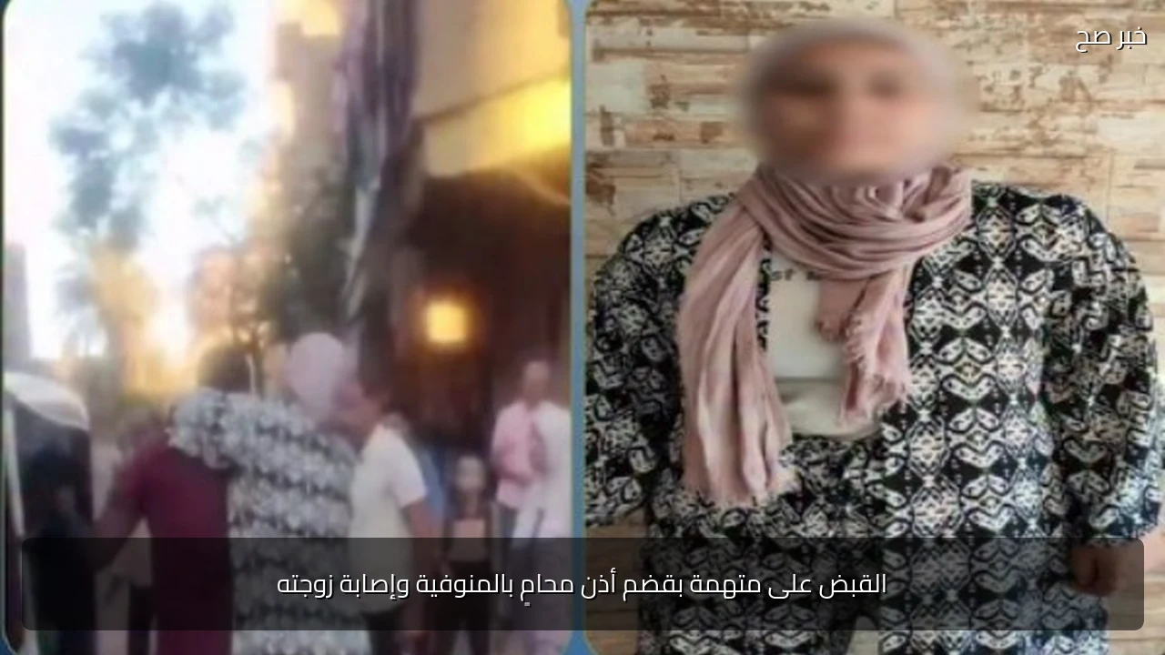 القبض على متهمة بقضم أذن محامٍ بالمنوفية وإصابة زوجته