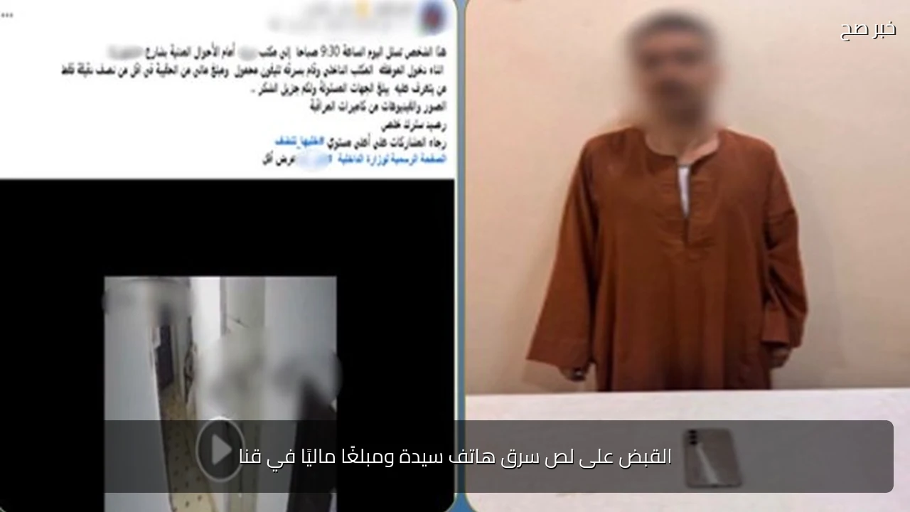 القبض على لص سرق هاتف سيدة ومبلغًا ماليًا في قنا