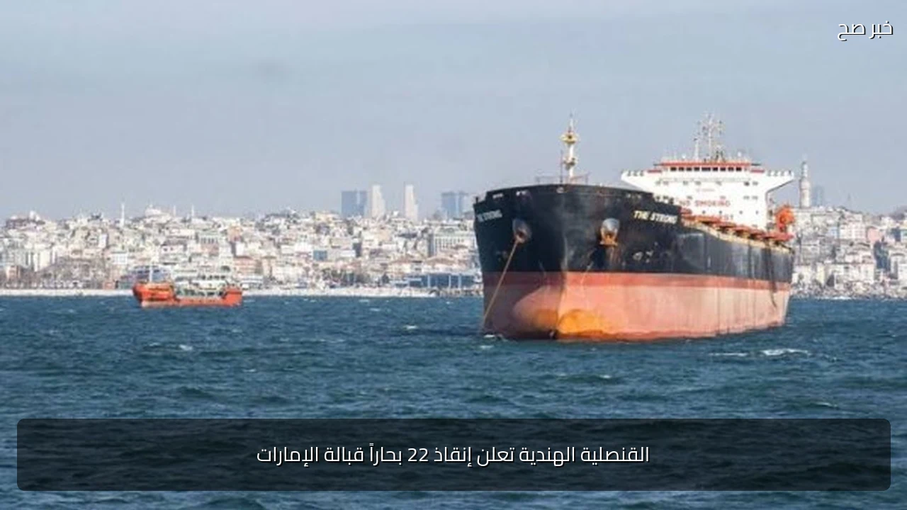 القنصلية الهندية تعلن إنقاذ 22 بحاراً قبالة الإمارات