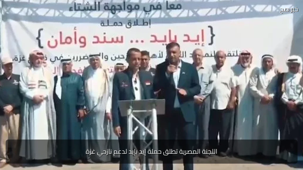 اللجنة المصرية تطلق حملة إيد بإيد لدعم نازحي غزة
