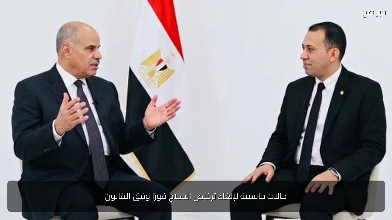 حالات حاسمة لإلغاء ترخيص السلاح فورًا وفق القانون