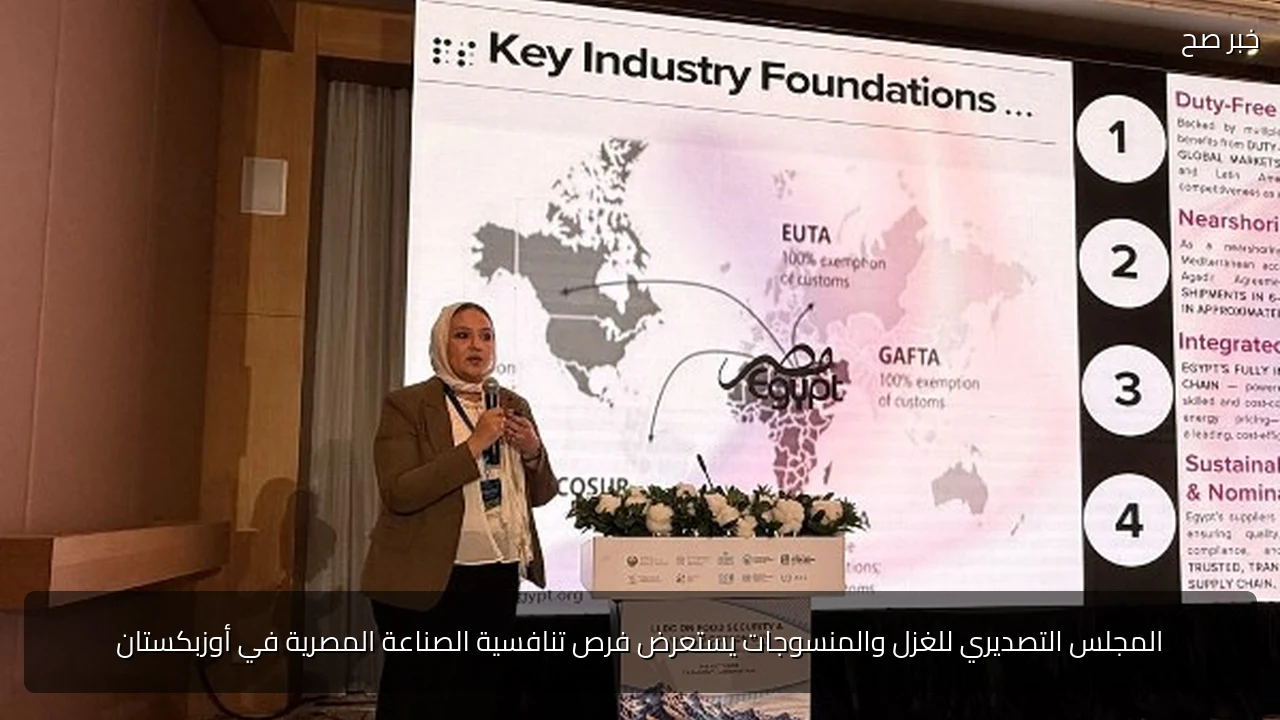 المجلس التصديري للغزل والمنسوجات يستعرض فرص تنافسية الصناعة المصرية في أوزبكستان