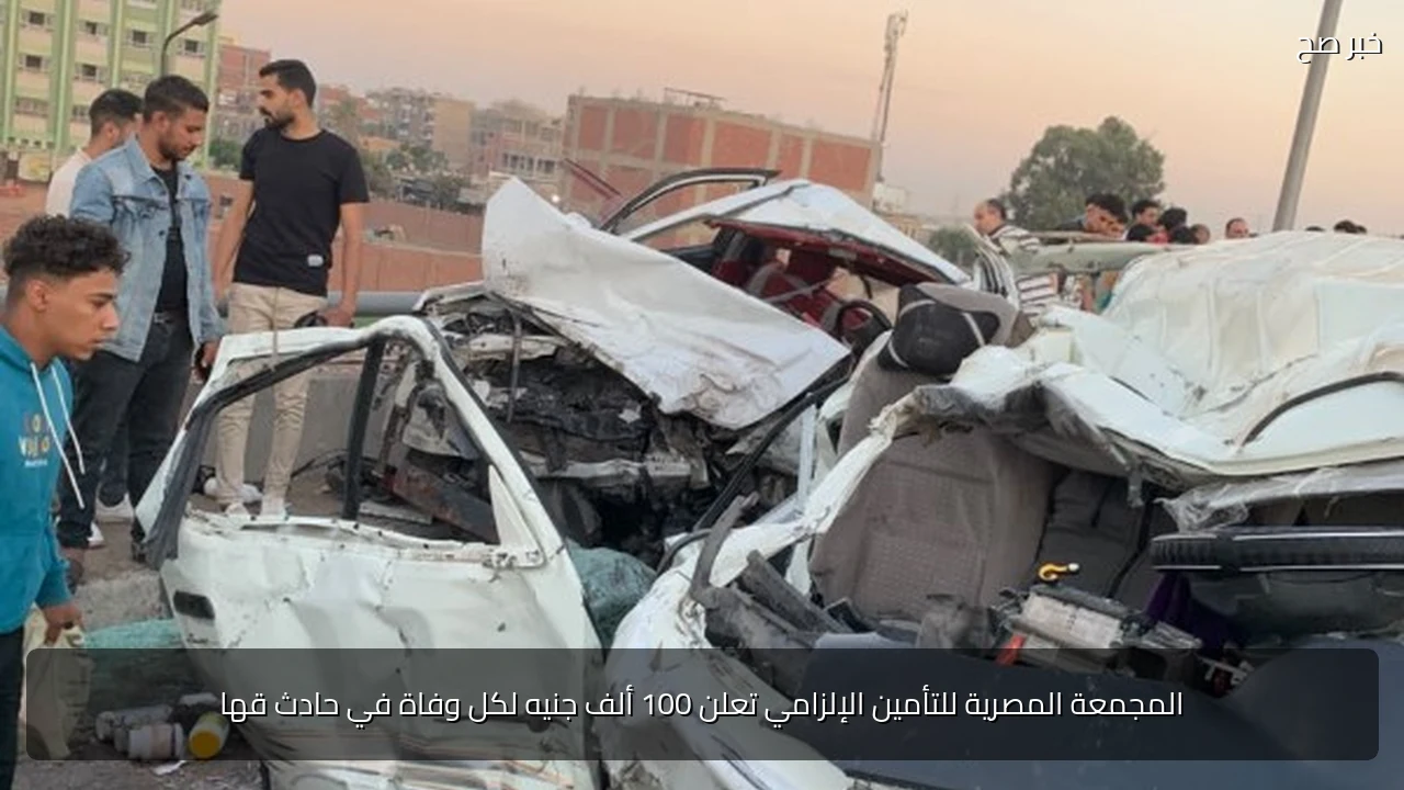 المجمعة المصرية للتأمين الإلزامي تعلن 100 ألف جنيه لكل وفاة في حادث قها