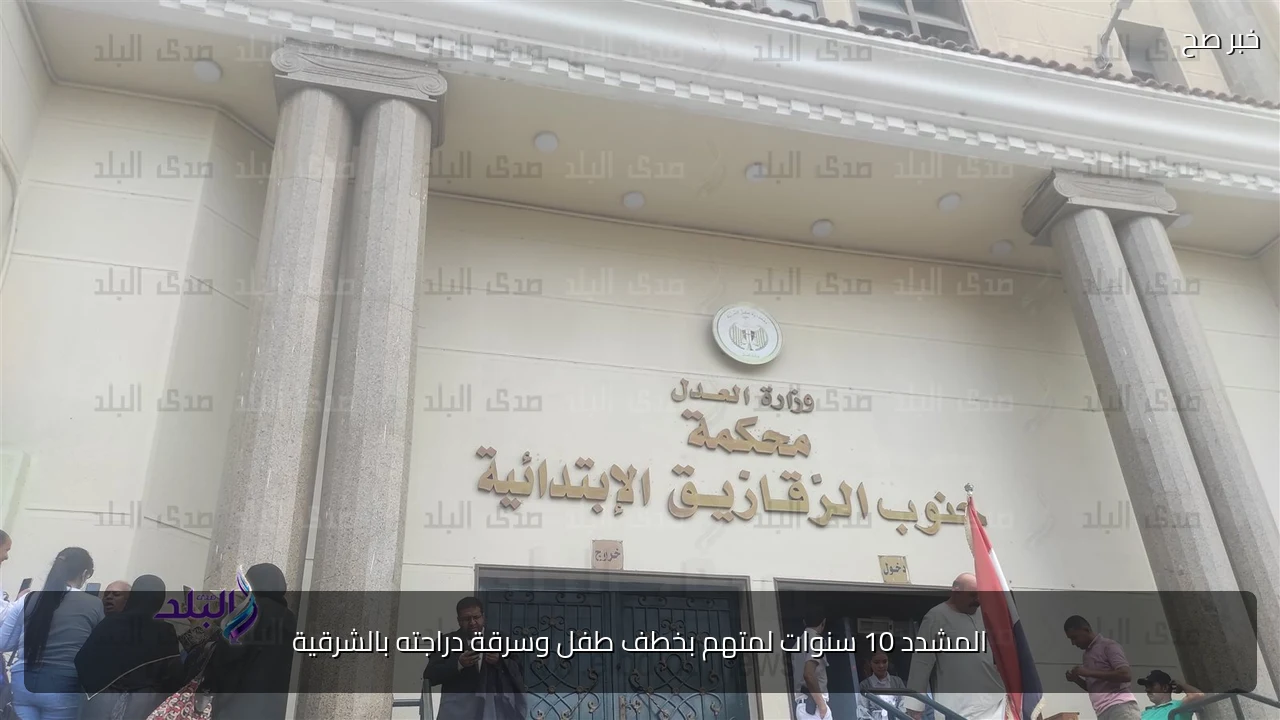 المشدد 10 سنوات لمتهم بخطف طفل وسرقة دراجته بالشرقية