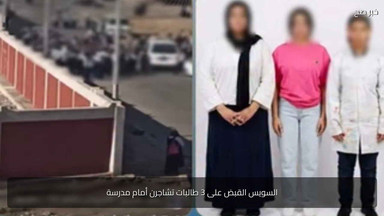 السويس القبض على 3 طالبات تشاجرن أمام مدرسة