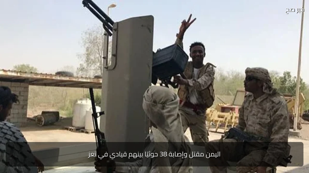 اليمن مقتل وإصابة 38 حوثيًا بينهم قيادي في تعز