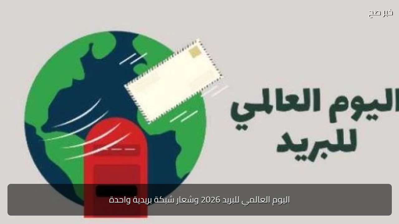 اليوم العالمي للبريد 2026 وشعار شبكة بريدية واحدة