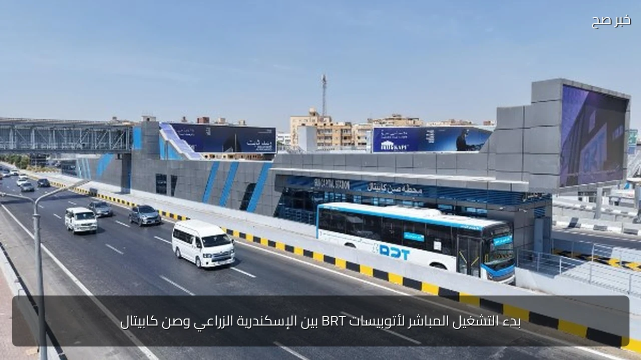 بدء التشغيل المباشر لأتوبيسات BRT بين الإسكندرية الزراعي وصن كابيتال