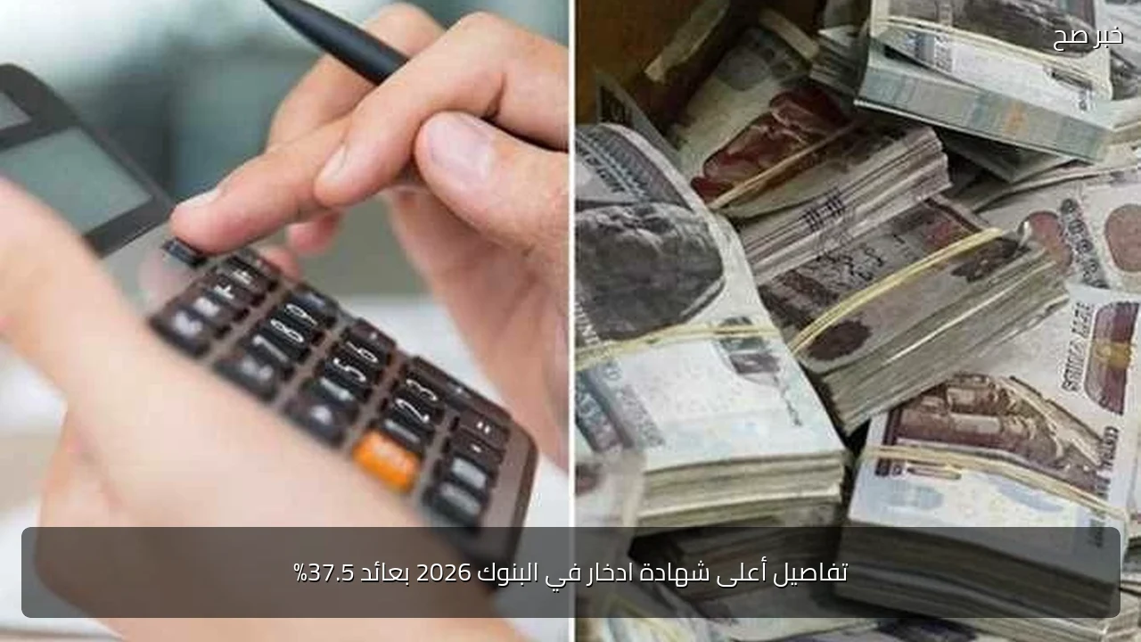 تفاصيل أعلى شهادة ادخار في البنوك 2026 بعائد 37.5%