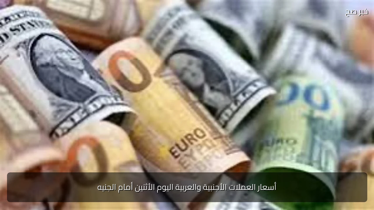 أسعار العملات الأجنبية والعربية اليوم الأثنين أمام الجنيه