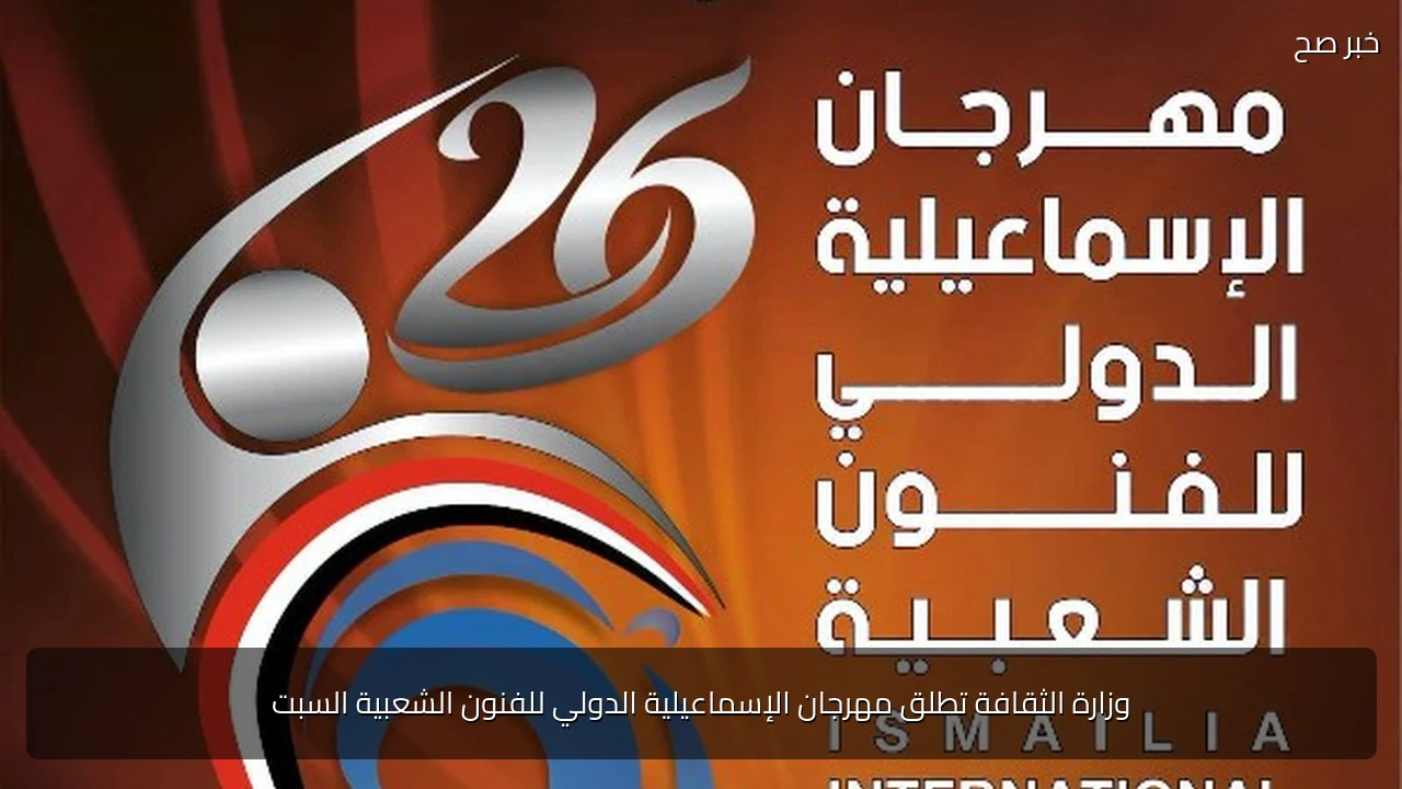 وزارة الثقافة تطلق مهرجان الإسماعيلية الدولي للفنون الشعبية السبت