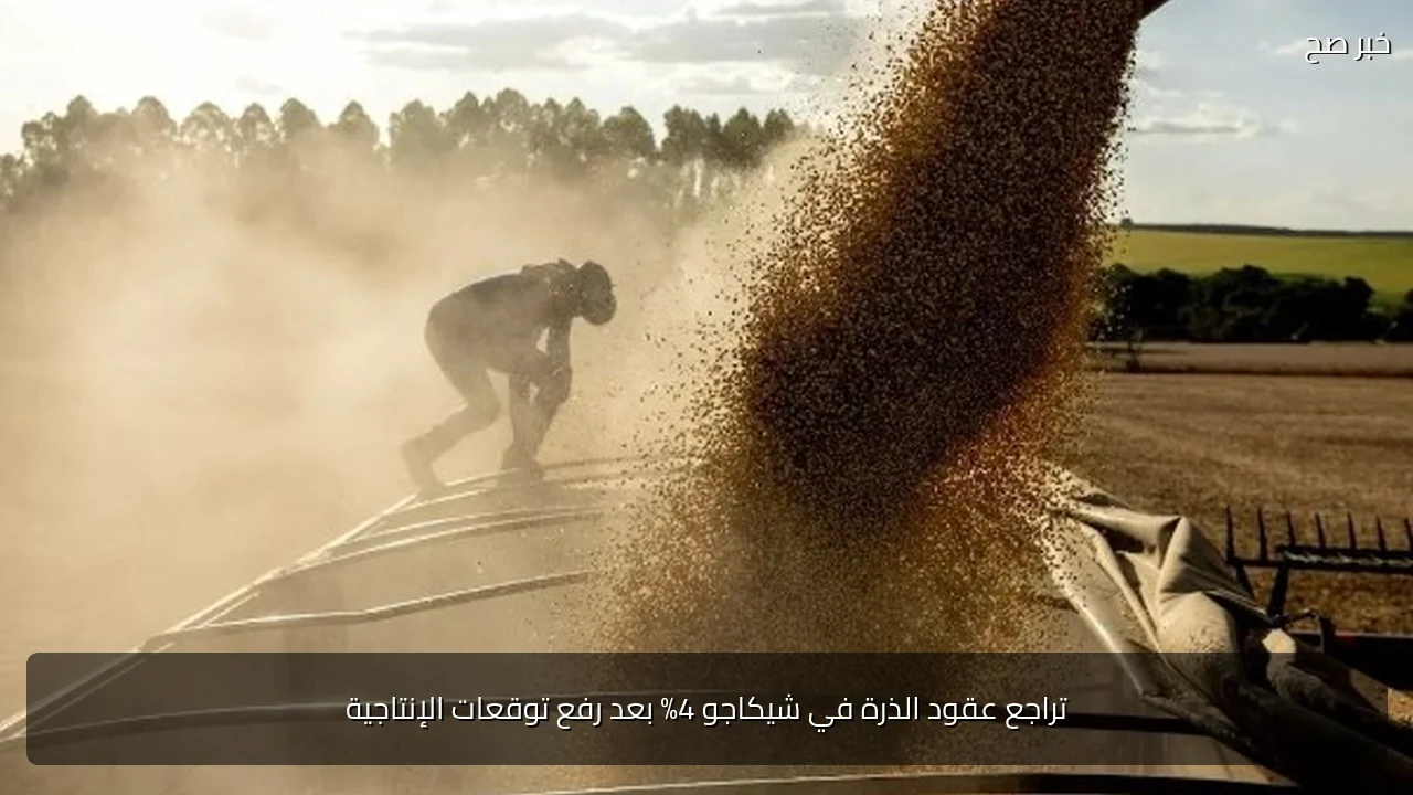 تراجع عقود الذرة في شيكاجو 4% بعد رفع توقعات الإنتاجية