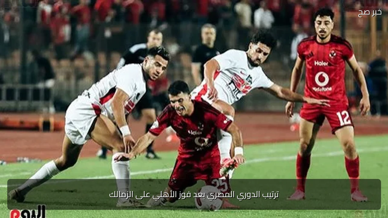 ترتيب الدوري المصري بعد فوز الأهلي على الزمالك