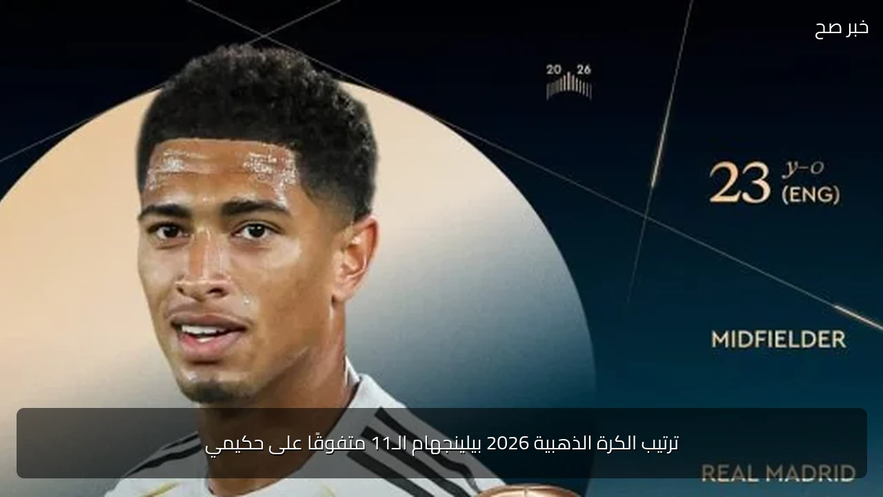 ترتيب الكرة الذهبية 2026 بيلينجهام الـ11 متفوقًا على حكيمي