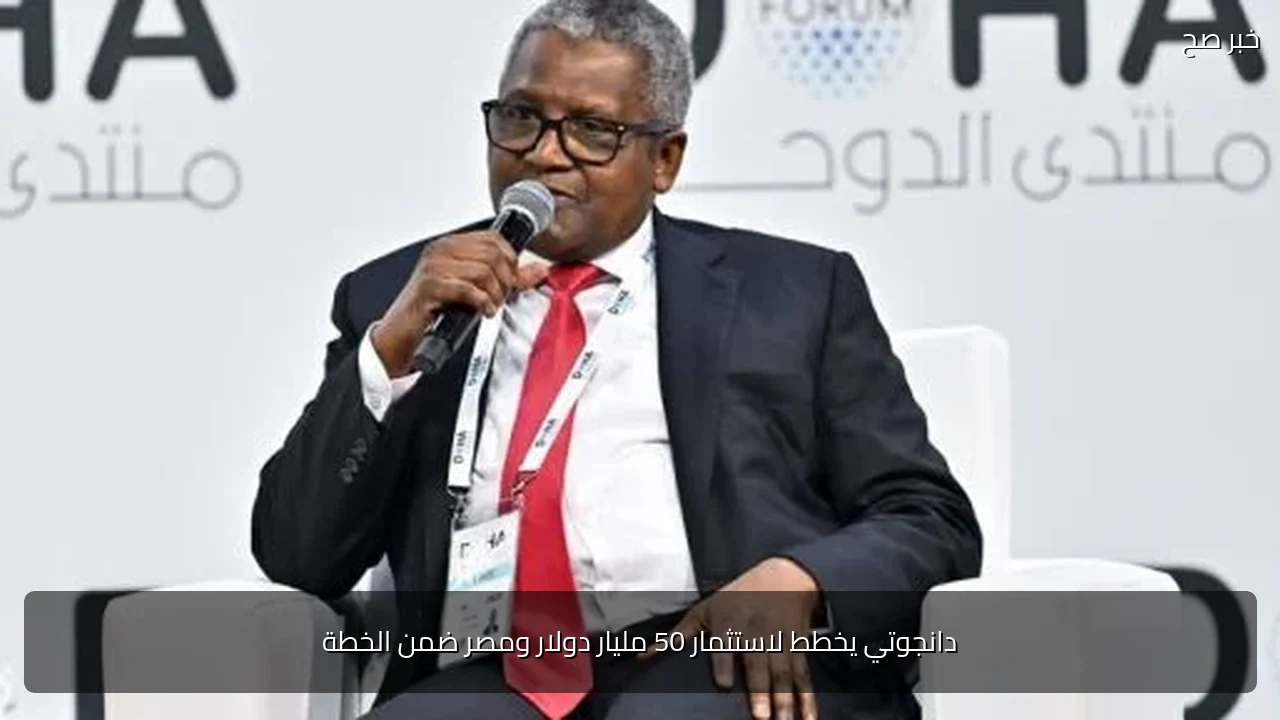 دانجوتي يخطط لاستثمار 50 مليار دولار ومصر ضمن الخطة