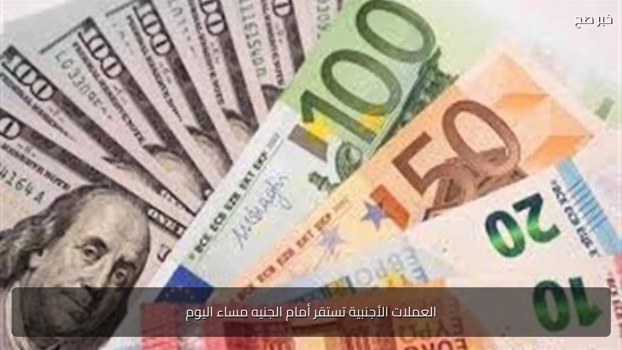 العملات الأجنبية تستقر أمام الجنيه مساء اليوم
