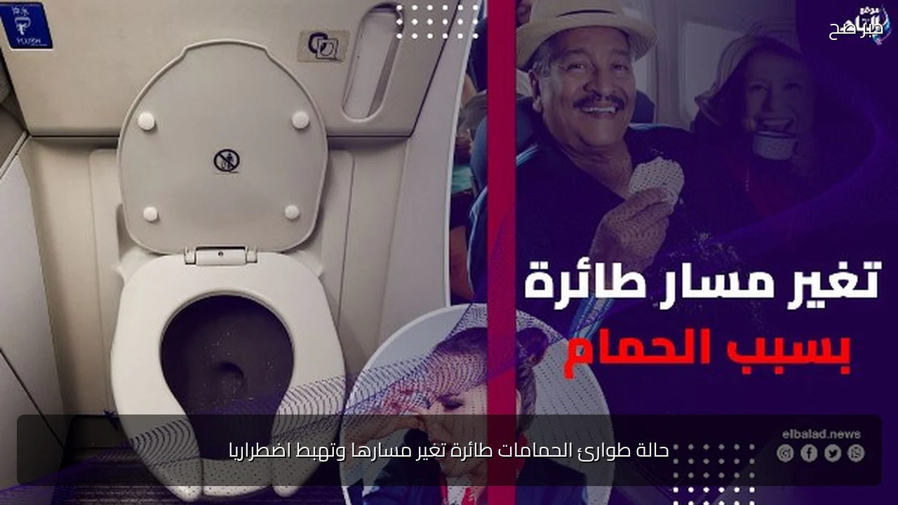 حالة طوارئ الحمامات طائرة تغير مسارها وتهبط اضطراريا