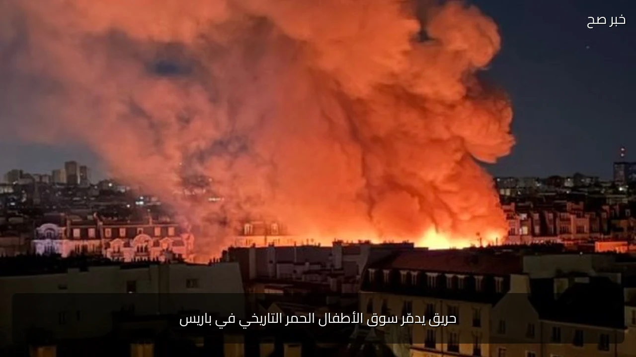 حريق يدمّر سوق الأطفال الحمر التاريخي في باريس