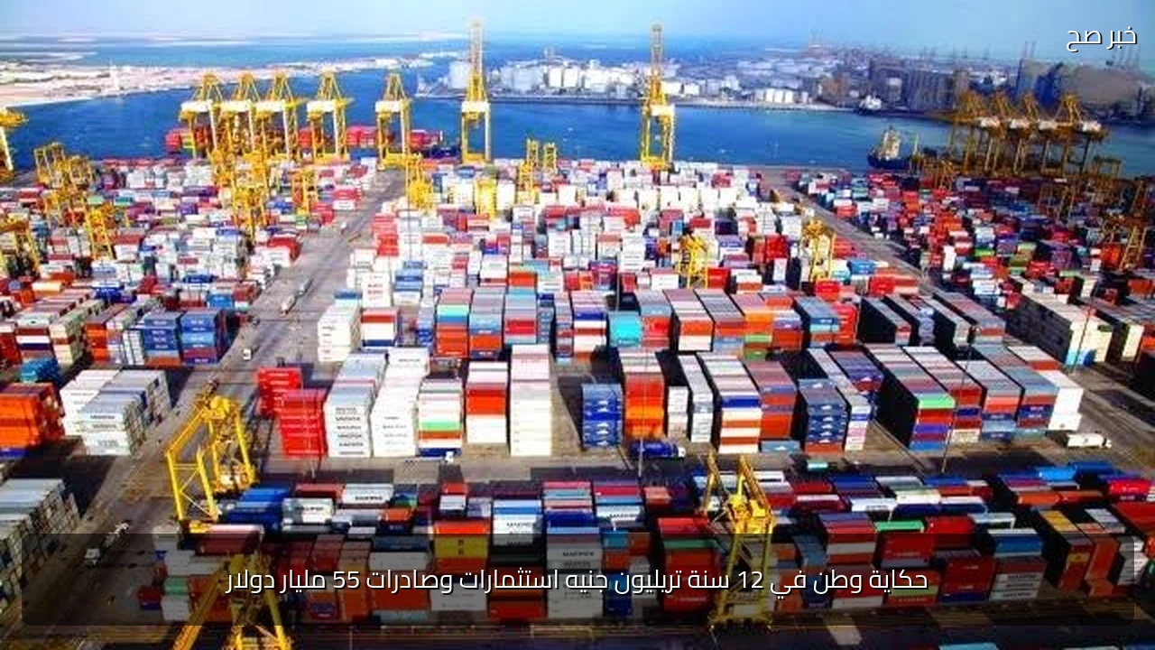 حكاية وطن في 12 سنة تريليون جنيه استثمارات وصادرات 55 مليار دولار