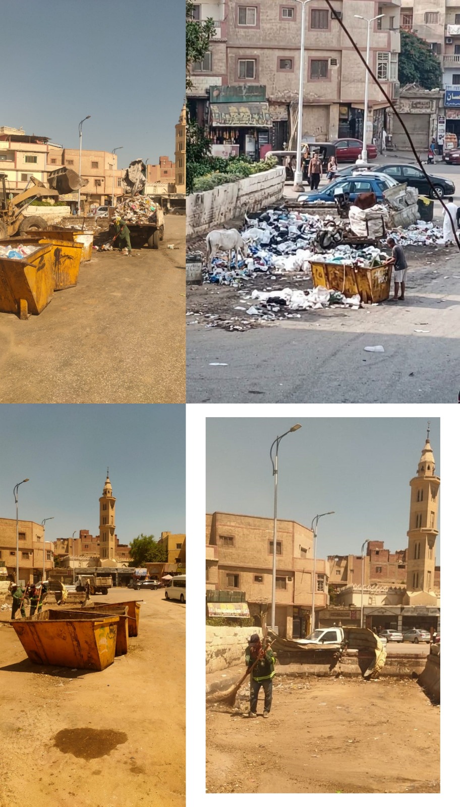حملات مكثفة لرفع كفاءة النظافة بشوارع الهرم