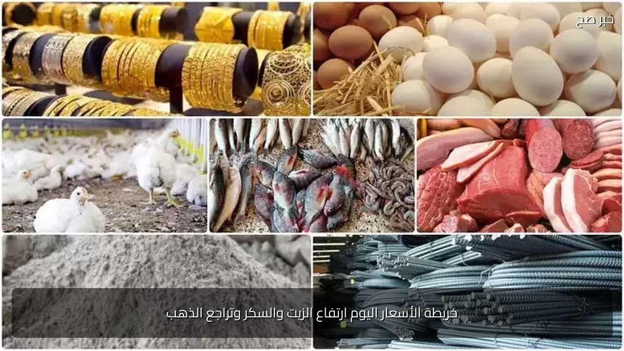 خريطة الأسعار اليوم ارتفاع الزيت والسكر وتراجع الذهب