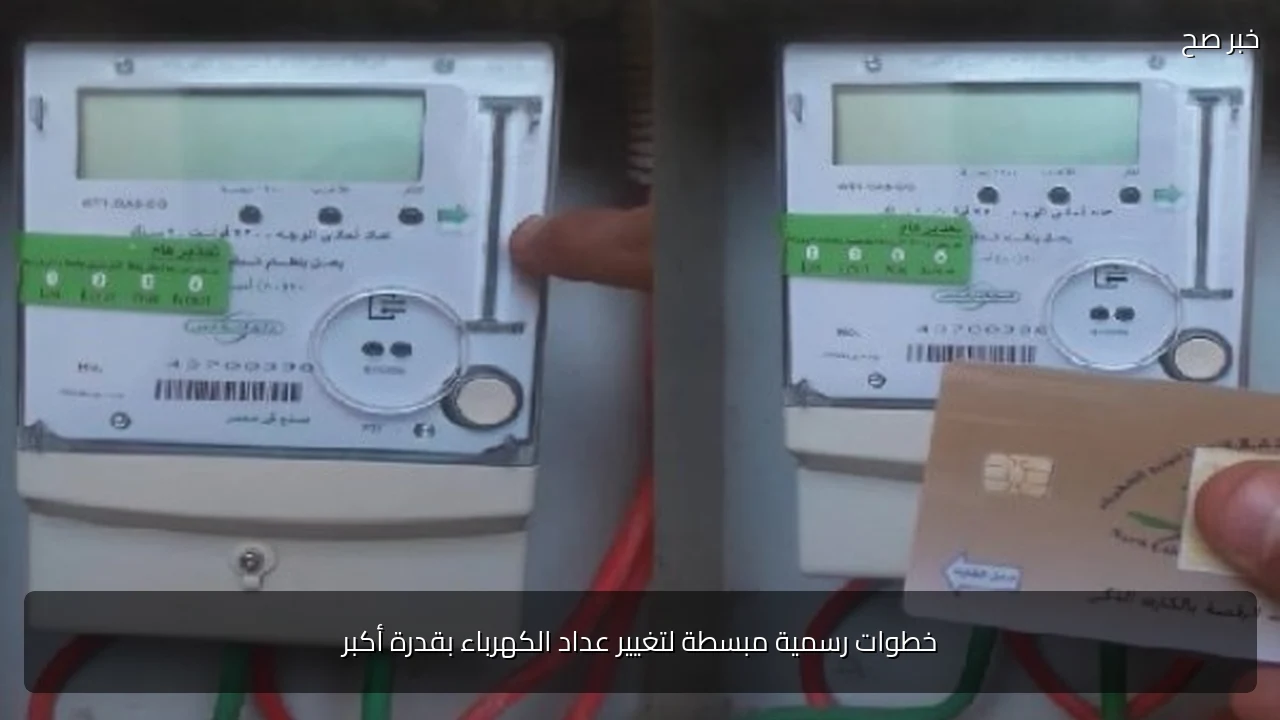 خطوات رسمية مبسطة لتغيير عداد الكهرباء بقدرة أكبر