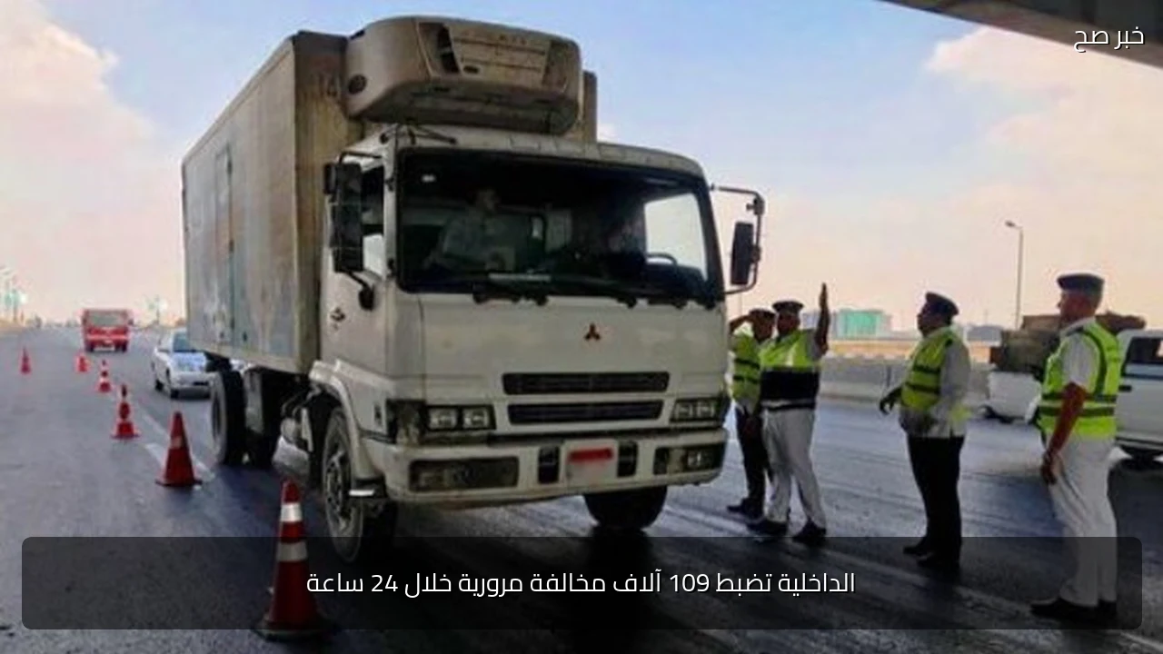 الداخلية تضبط 109 آلاف مخالفة مرورية خلال 24 ساعة