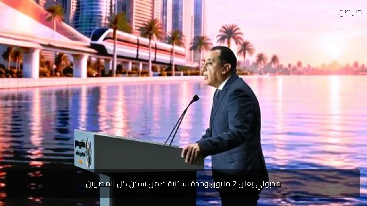 مدبولي يعلن 2 مليون وحدة سكنية ضمن سكن كل المصريين