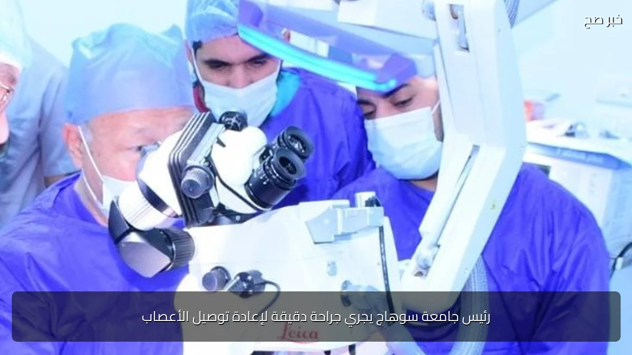 رئيس جامعة سوهاج يجري جراحة دقيقة لإعادة توصيل الأعصاب