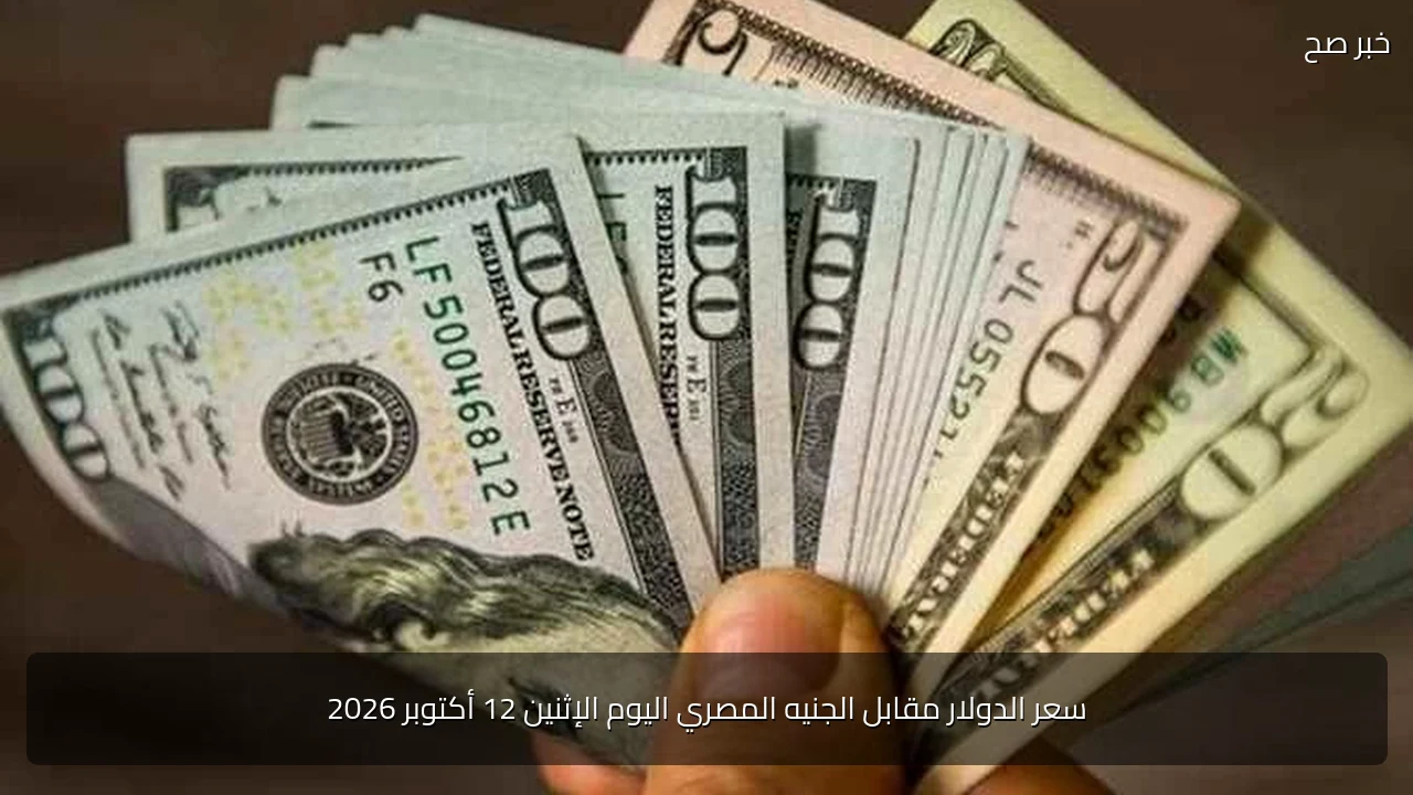 سعر الدولار مقابل الجنيه المصري اليوم الإثنين 12 أكتوبر 2026