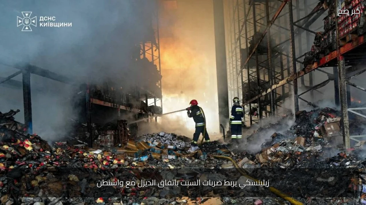 زيلينسكي يربط ضربات السبت باتفاق الديزل مع واشنطن