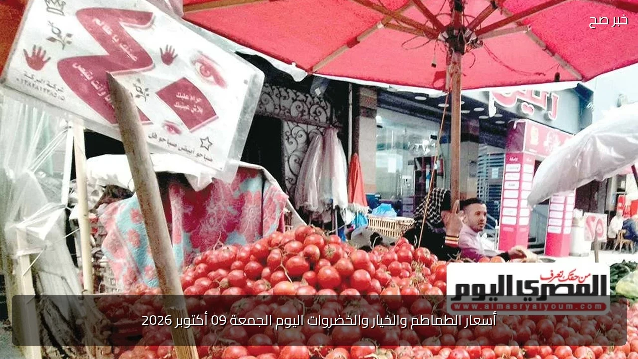 أسعار الطماطم والخيار والخضروات اليوم الجمعة 09 أكتوبر 2026