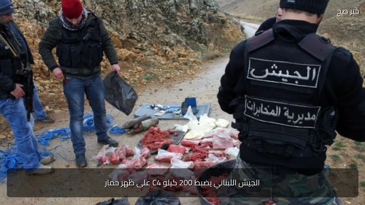 الجيش اللبناني يضبط 200 كيلو C4 على ظهر حمار