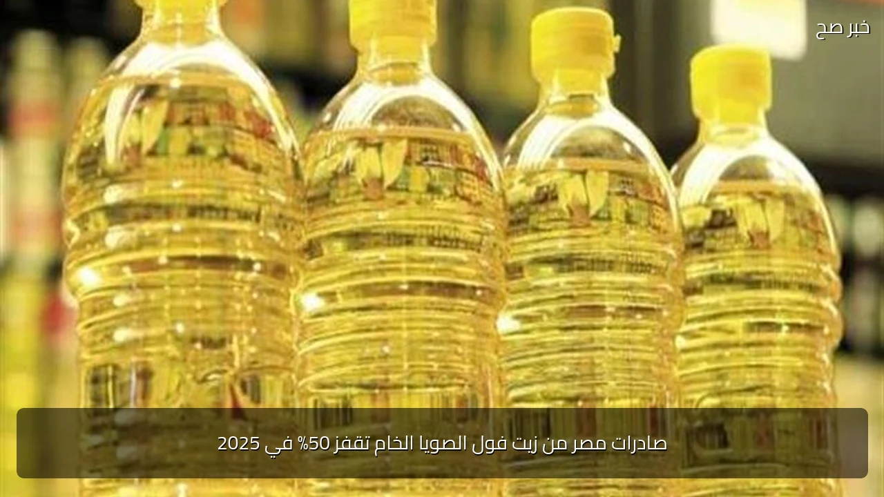 صادرات مصر من زيت فول الصويا الخام تقفز 50% في 2025