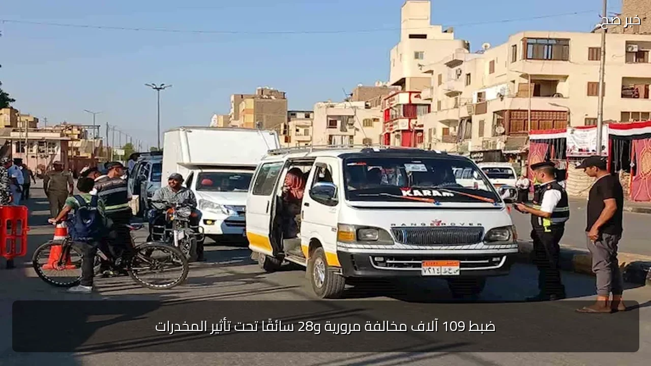 ضبط 109 آلاف مخالفة مرورية و28 سائقًا تحت تأثير المخدرات