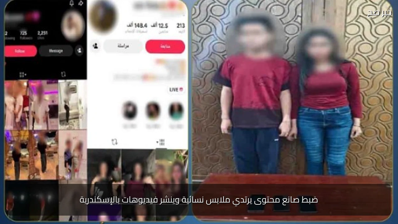ضبط صانع محتوى يرتدي ملابس نسائية وينشر فيديوهات بالإسكندرية