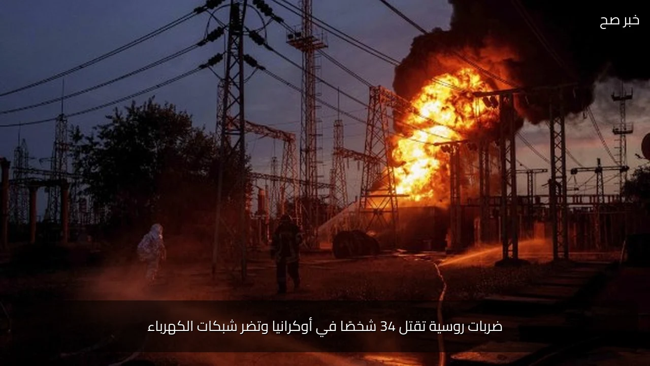ضربات روسية تقتل 34 شخصًا في أوكرانيا وتضر شبكات الكهرباء