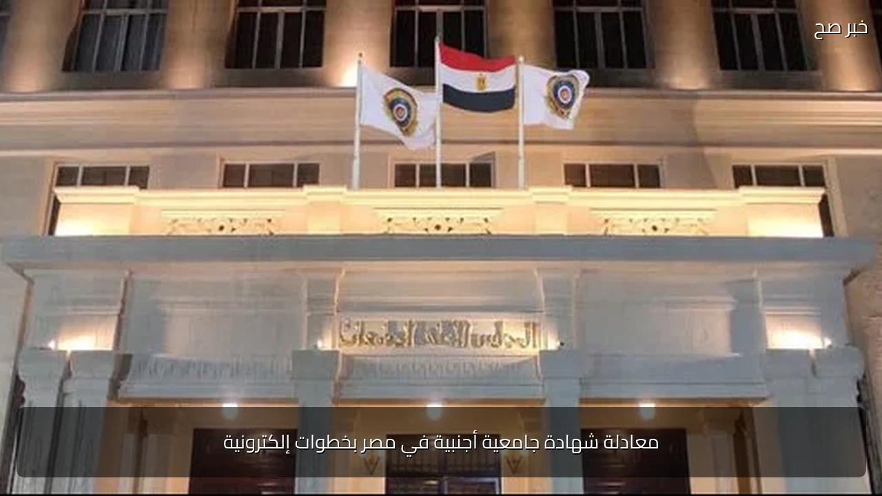 معادلة شهادة جامعية أجنبية في مصر بخطوات إلكترونية