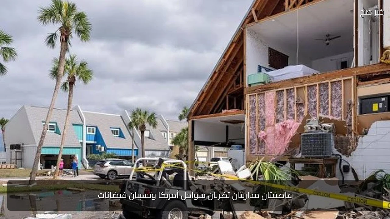 عاصفتان مداريتان تضربان سواحل أمريكا وتسببان فيضانات