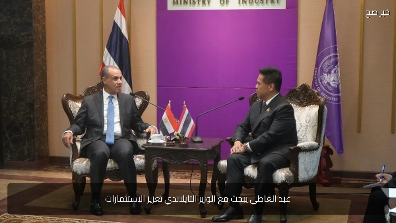 عبد العاطي يبحث مع الوزير التايلاندي تعزيز الاستثمارات