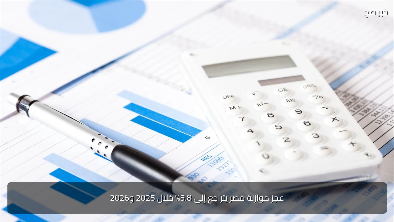 عجز موازنة مصر يتراجع إلى 5.8% خلال 2025 و2026